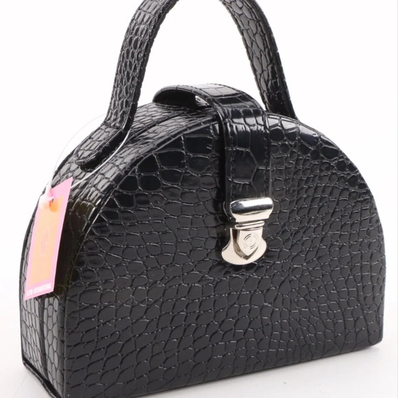 NWT Alten Black Croc Embossed Vinyl Travel Jewelry Case Boxes Set of 3 - Picture 7 of 14